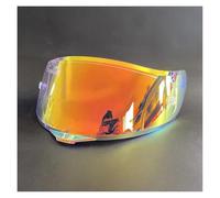 Visiera del Casco, Visiera for Casco, Visiera for Casco da Corsa for Motocicletta, Lenti integrali for Occhiali da Casco AGV K1 K3 SV K5 (Oro)(Revo Clear Red)