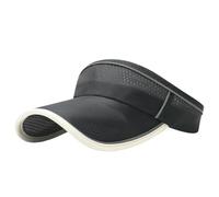 Visiera Donna Cappello Estivo in Cotone con Parte Superiore Cava E Regolabile, Ideale per Correre, Andare in Spiaggia, Viaggiare O Come Pescatore.-Grigio1-A