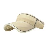 Visiera Donna Cappello Estivo in Cotone con Parte Superiore Cava E Regolabile, Ideale per Correre, Andare in Spiaggia, Viaggiare O Come Pescatore.-Beige-A