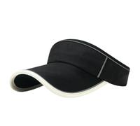 Visiera Donna Cappello Estivo in Cotone con Parte Superiore Cava E Regolabile, Ideale per Correre, Andare in Spiaggia, Viaggiare O Come Pescatore.-Nero-A