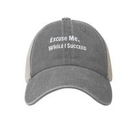 Visiera Excuse Me, While I Succeed Trendy Stile Streetwear Cappello Hiphop Flessibile Cappellino da Baseball per Uomo attività Ciclismo