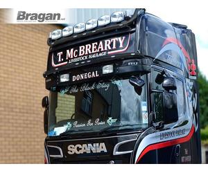 Visiera Luce Barra + Colore LED x7 per Scania 4 Series Top Line Camion - B / -