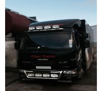 Visiera Luce Barra + LED + Ovale Macchie Per DAF Sinistro Pre 14 Camion Inox