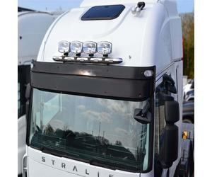 Visiera Luce Barra + LED + Ovale Macchie Per Iveco Stralis Camion Tetto Inox