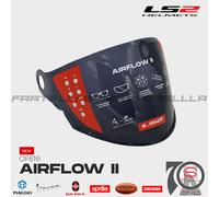 Visiera Lunga Scura Fumè Casco Demi Jet LS2 OF616 Airflow II 806616VIS11