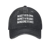 Visiera Make Your Own Money And Marry Someone Funny Flessibile Regolabile Cappello Unisex Confortevole Cappelli Golf per Tennis attività Donna