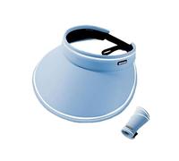 Visiera Moda Donna UPF50+ - Ala Larga Pieghevole - Regolabile per Città d'Arte(Light blue)