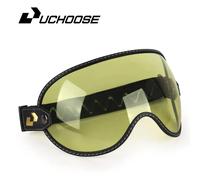 Visiera moto da sole Vintage Retro Open Face Mezzo Casco Casco Bubble Shield Len