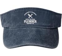 Visiera Parasole Everyones A Plumber Until The Real Plumber Shows Up Cappello da Baseball UV Protezione Visor cap Traspirante Berretto da Baseball per Sport Pesca Ciclismo