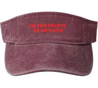 Visiera Parasole I'm Too Pretty To Do Math Visor cap Traspirante Cappello da Baseball Unisex Berretto da Baseball per Running Pesca Ciclismo