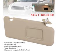 Visiera Parasole Lato Destro Beige 74321-48490-E0 Per Toyota Highlander 08-13