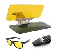 Visiera parasole per auto, visiera antiriflesso giorno e notte, visiera parasole polarizzata 2 in 1 per una visione più chiara e una guida sicura, occhiali da guida notturna antiriflesso per uomini e