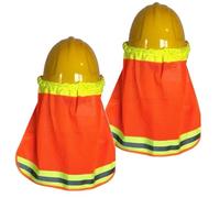 Visiera parasole per casco rigido, traspirante, accessorio per casco con striscia riflettente, 2 pezzi, copertura regolabile per il collo per una protezione completa in giardinaggio, ciclismo, lavoro