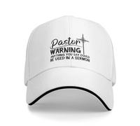 Visiera Pastor Warning Anything You Say Morbida Cappelli Golf Casuale Cappellino Sport per Estivo Compleanno Ciclismo