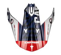 Visiera per caschi Cassida Cross Cup Sonic blu-bianco-rosso