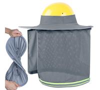Visiera Per Casco,Protettore Integrale Con Visiera E Scudo Cervicale | Accessorio Traspirante Rimovibile Per Protezione Solare E Comfort Nei Lavori All'aperto