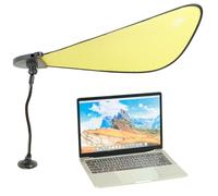Visiera per computer portatile, protezione solare antiriflesso con ventosa, girevole a 360°, da scrivania, pieghevole, viene utilizzata per ridurre l'intensità della luce solare (versione gialla,
