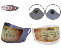 VISIERA PER VIPER F656 VINTAGE CASCO ECE 22.06 TRASPARENTE FUMO MAGNETE PER TIPO