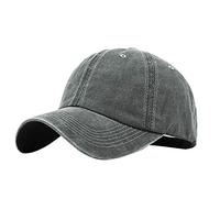 Visiera Plain Cap Messy Buns Unisex Baseball Trucker Hat Coda di cavallo Cappelli da baseball Cappello pieghevole, Grigio, Taglia unica