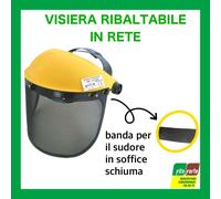 VISIERA PROTETTIVA CON MASCHERA A RETE REGOLABILE RIBALTABILE DIN EN 166