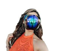 Visiera Protettiva Integrale con Lenti UV400, Antiappannamento e Visione HD per Uomo e Donna, Ideale per attività All'aperto e Al chiuso. (Blu vero)