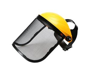 Visiera protettiva per il viso, visiera di sicurezza con adattatore per casco rigido, protezione per il viso in rete , regolabile per legge, silvicoltura, taglio di alberi, taglio di spazzole