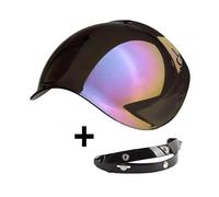 Visiera Reclinabile Bubble a Bolla Universale per Casco 3 Bottoni Vari Colori
