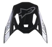 Visiera Ricambio Casco Alpinestars S-M10 CARBON META2 Visor Nero Grigio Lucido