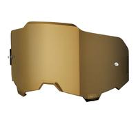 Visiera specchiata oro 100% ARMEGA per occhiali da motocross (antiappannamento)