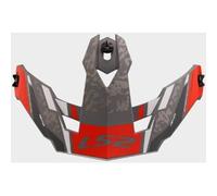 Visiera Spoiler Ls2 Per Casco Drifter OF606 Silver Titanio Rosso