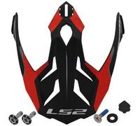 Visiera Spoiler Ls2 Per Casco Explorer MX701 Bianco Rosso Nero
