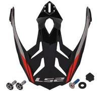 Visiera Spoiler Ls2 Per Casco Explorer MX701 Nero Arancione