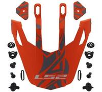 Visiera Spoiler Ls2 Per Casco Pioneer MX702 Arancione Opaco