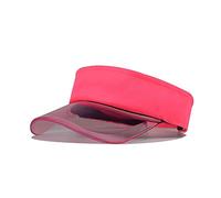 Visiera trasparente Donne Solido Senza Spalline Protezione Colore Cappellini Sole Baseball Moda Cappelli, rosa intenso, Taglia unica