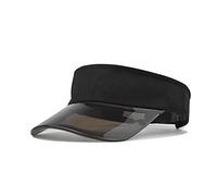 Visiera trasparente Donne Solido Senza Spalline Protezione Colore Cappellini Sole Baseball Moda Cappelli, Nero , Taglia unica