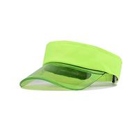 Visiera trasparente Donne Solido Senza Spalline Protezione Colore Cappellini Sole Baseball Moda Cappelli, Verde chiaro, Taglia unica