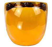 Visiera VISOR ARANCIO bolla con bottoni frontali CHOPPER BOOBBER VINTAGE CUSTOM