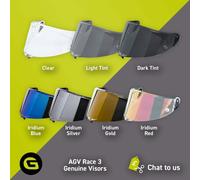Visiere casco originali AGV Race 3 (Pista GP-RR, Pista GP-R, Corsa-R)