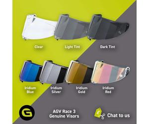 Visiere casco originali AGV Race 3 (Pista GP-RR, Pista GP-R, Corsa-R)