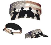 Visiere sportive Cappelli con visiera parasole per atletica divertente astronauta dinosauro razzo visiere per donne e uomini, Giornata delle forze armate americane, 1