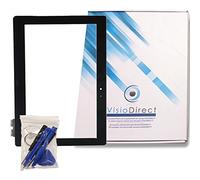 Visiodirect Vetro Schermo Touchscreen per ASUS Transformer Book T100 T100T T100TA Nero + Strumenti