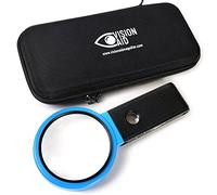 Vision Aid - Lente d'ingrandimento 30x a mani libere con 36 luci LED ultra luminose e custodia - Lente d'ingrandimento 40x con supporto per lettura, gioielli, monete, orologi, hobby, artigianato