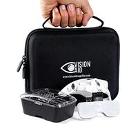 VISION AID Lenti d'Ingrandimento con Luce LED 5 Lenti Archetto Custodia Lente d'ingrandimento illuminata a mani libere per artigianato hobby Ricamo Pittura Miniatura Modellismo lavori di precisione