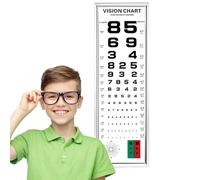 Vision Chart LED Light Box, Anti-Glare Fade-Resistant Test Board per negozi ottici, cliniche e scuole con segno di vista rosso/verde