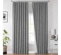 Vision Home Tende oscuranti plissettate color grigio antracite, 213,4 cm, per soggiorno, camera da letto, isolamento termico, plissettate, con ganci e linguetta posteriore, 2 pannelli, 101 x 213 cm