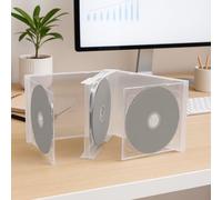 Vision Media® 10 custodie trasparenti per CD a 6 vie, dorso da 24 mm