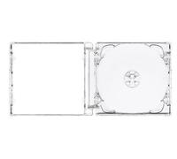 Vision Media® - 5 custodie standard per CD/DVD, 10,4 mm, mozzo impilabile per 1 o 2 dischi, con vassoio super trasparente, confezione da 1