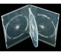 Vision Media - Custodia trasparente a 4 vie DVD/CD/BLU RAY - (10) pezzi - Spine da 14 mm by Vision Media