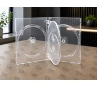 Vision Media - Custodia trasparente a 4 vie DVD/CD/BLU RAY - (10) pezzi - Spine da 14 mm by Vision Media