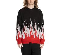 Vision of Super Double Flames Maglione Uomo Black XL